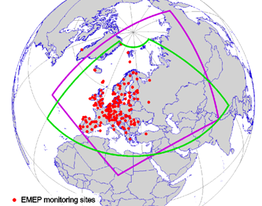 Dépôt atmosphérique d’azote - EMEP-W